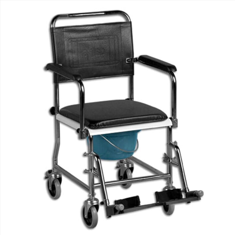 Chaise percée avec des accoudoirs amovibles