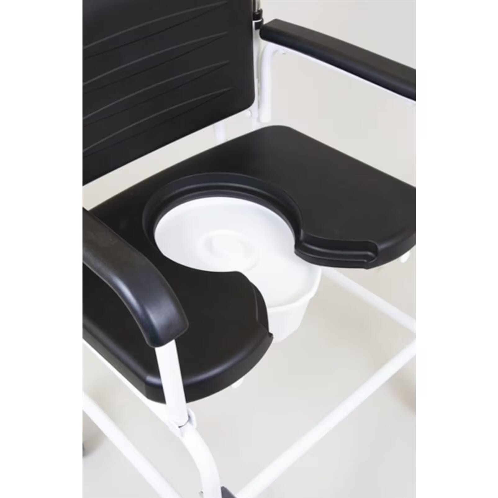 Chaise percée bariatrique avec roulettes