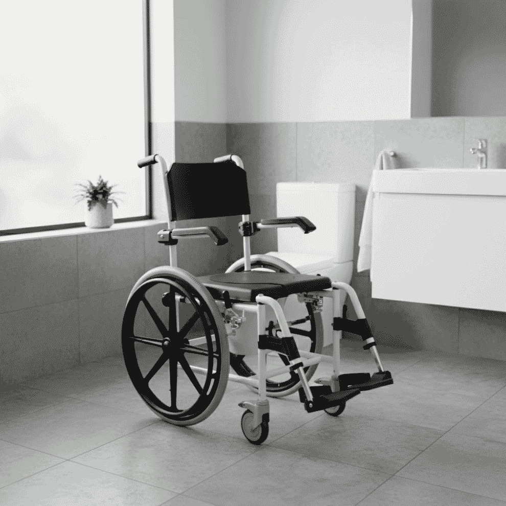 Chaise percée de douche autopropulsée