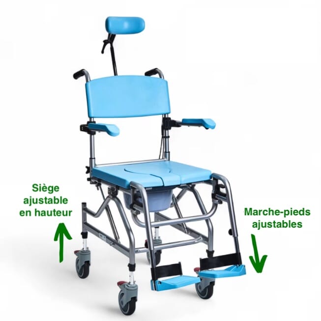 Chaise percée de douche inclinable Alerta Aqua