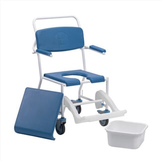 Chaise percée de douche sur roues