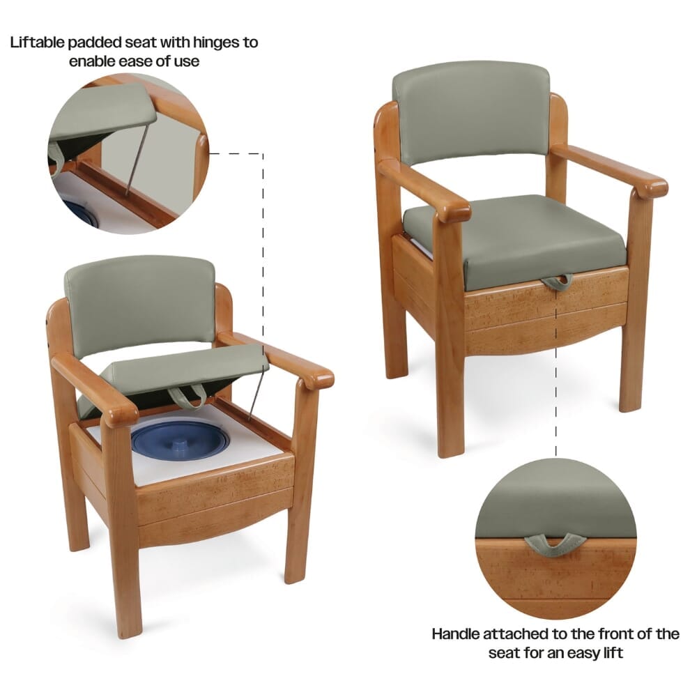 Chaise percée de luxe en bois