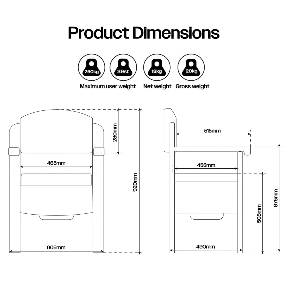 Chaise percée de luxe en bois