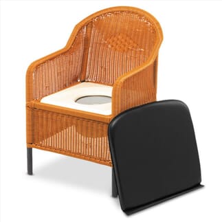 Chaise percée pour chambre en osier