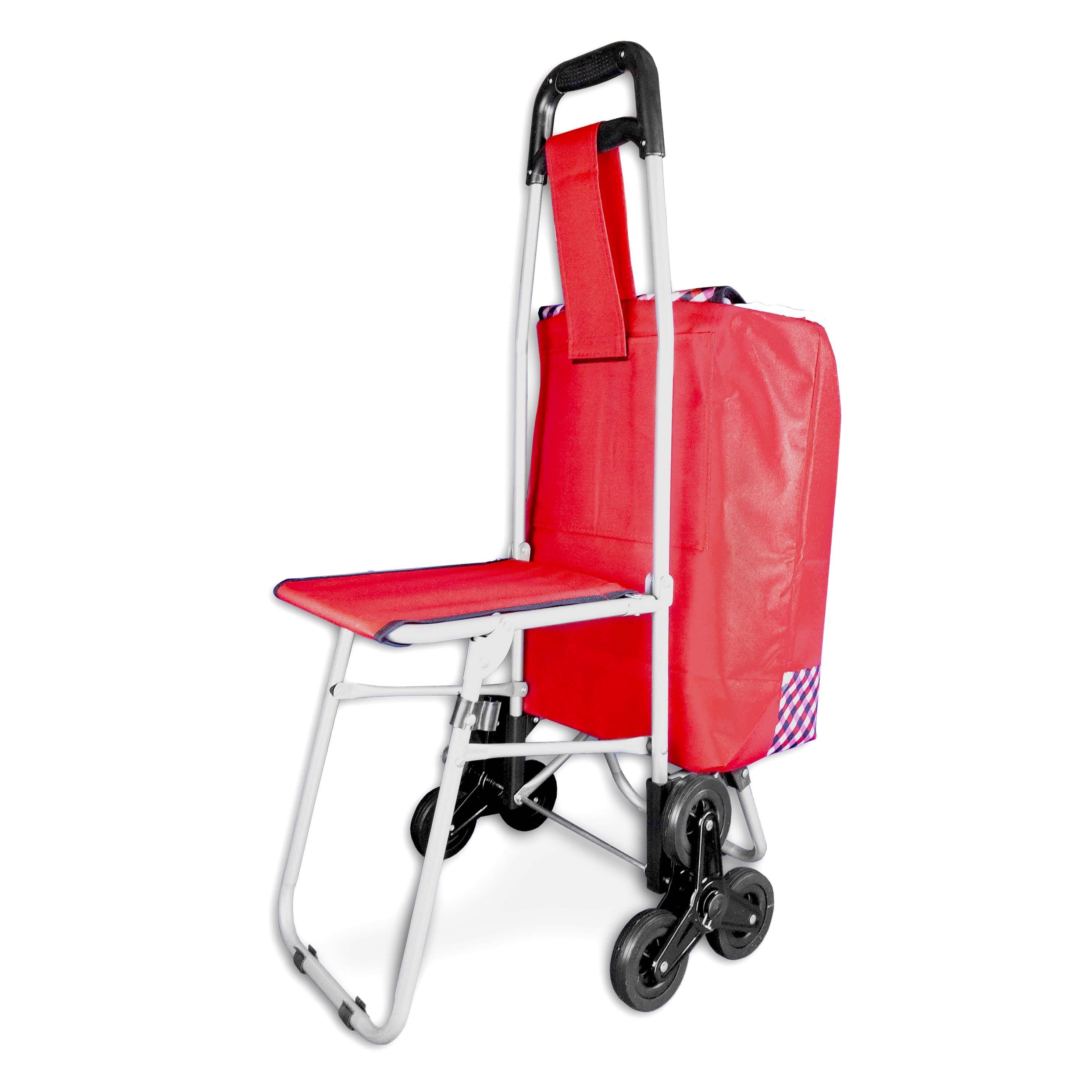 Chariot de course avec siège pliant