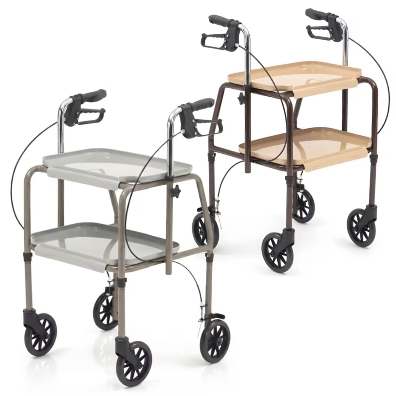 Chariot de cuisine et déambulateur combinés
