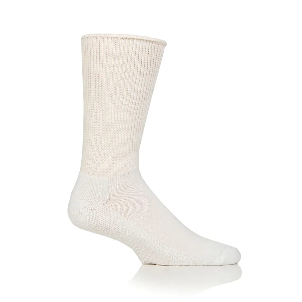 View Lot de 3 paires de chaussettes antidérapantes pour diabétiques Taille 3742 Blanc information