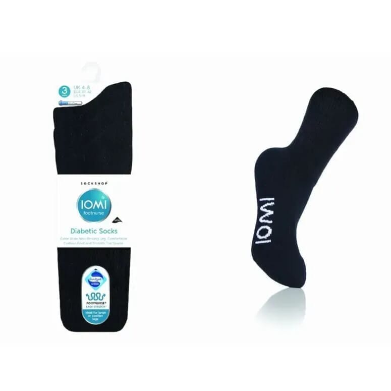 Lot de 3 de paires de chaussettes pour diabétiques avec semelle rembourrée