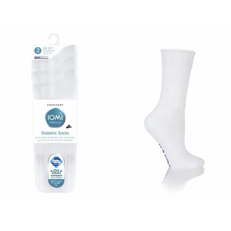 Lot de 3 de paires de chaussettes pour diabétiques avec semelle rembourrée