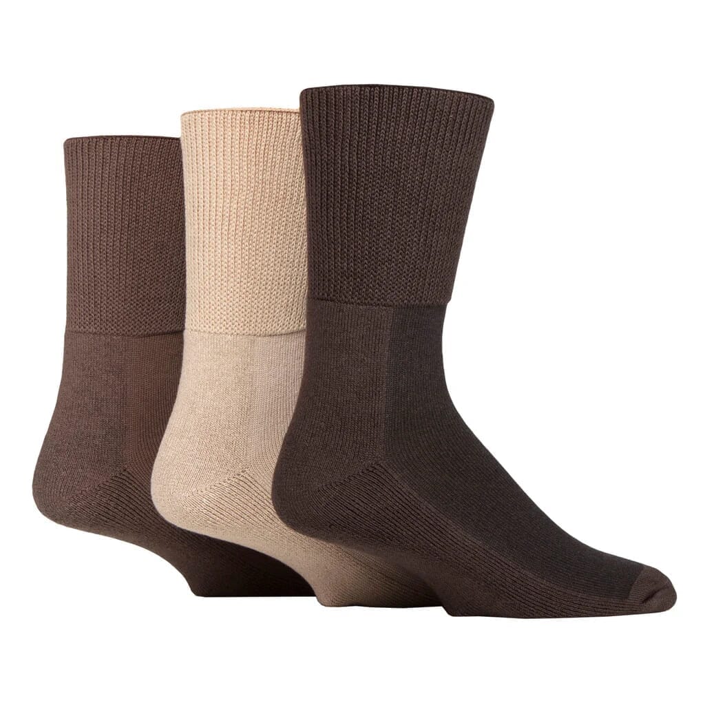 View Lot de 3 paires de chaussettes en bambou pour diabétiques Taille 4346 Moka information