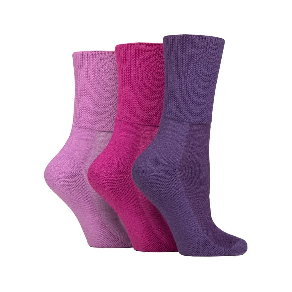 View Lot de 3 paires de chaussettes en bambou pour diabétiques Taille 3742 Mûre information