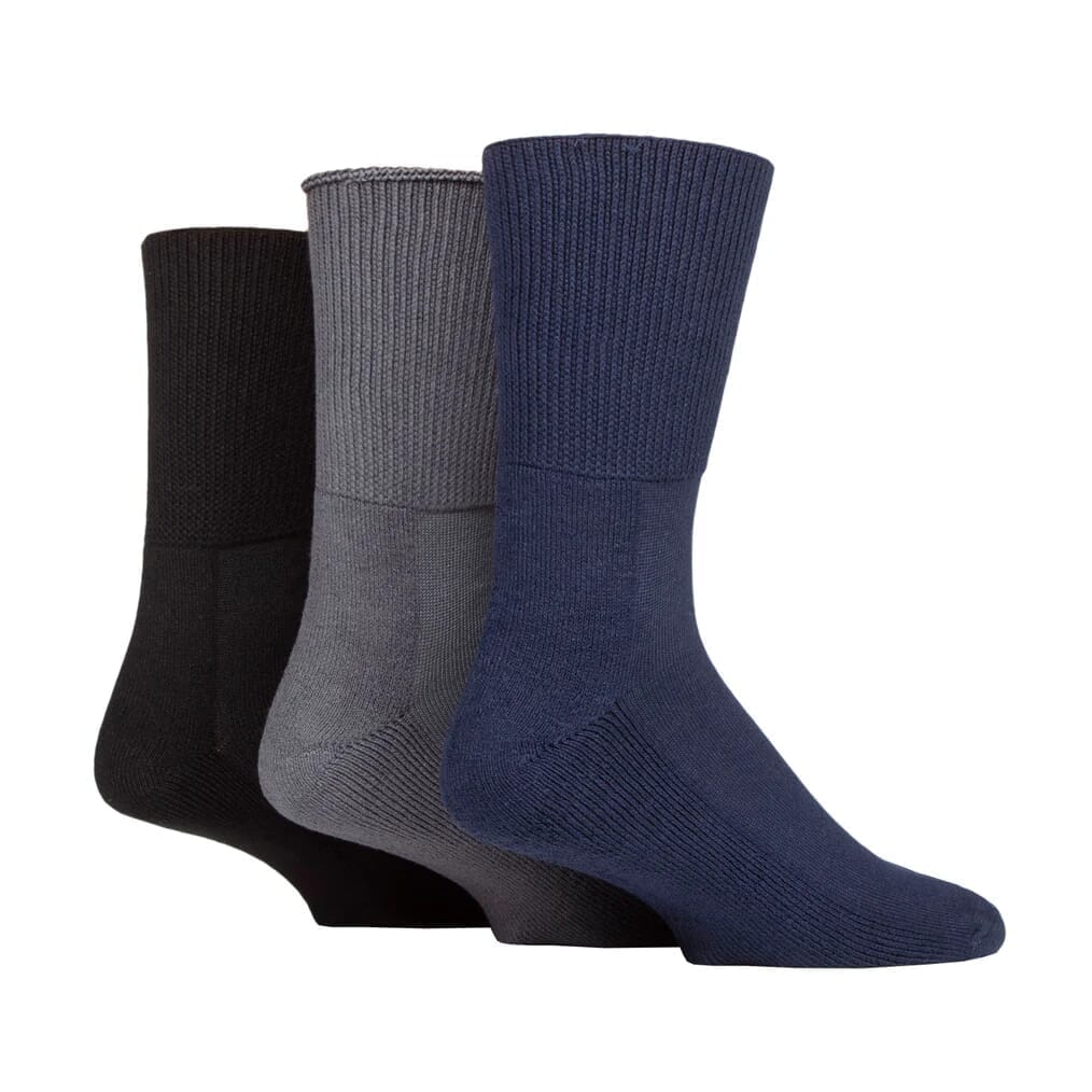 Lot de 3 paires de chaussettes en bambou pour diabétiques