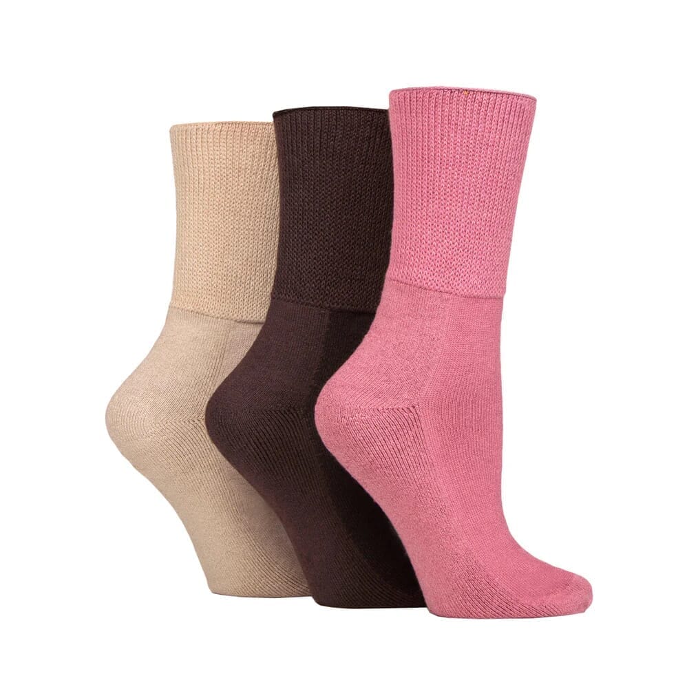 Lot de 3 paires de chaussettes en bambou pour diabétiques