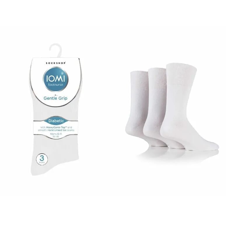 Lot de 3 paires de chaussettes non comprimantes pour diabétiques