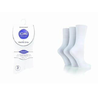 Lot de 3 paires de chaussettes non comprimantes pour diabétiques Taille 37/42 - Blanc
