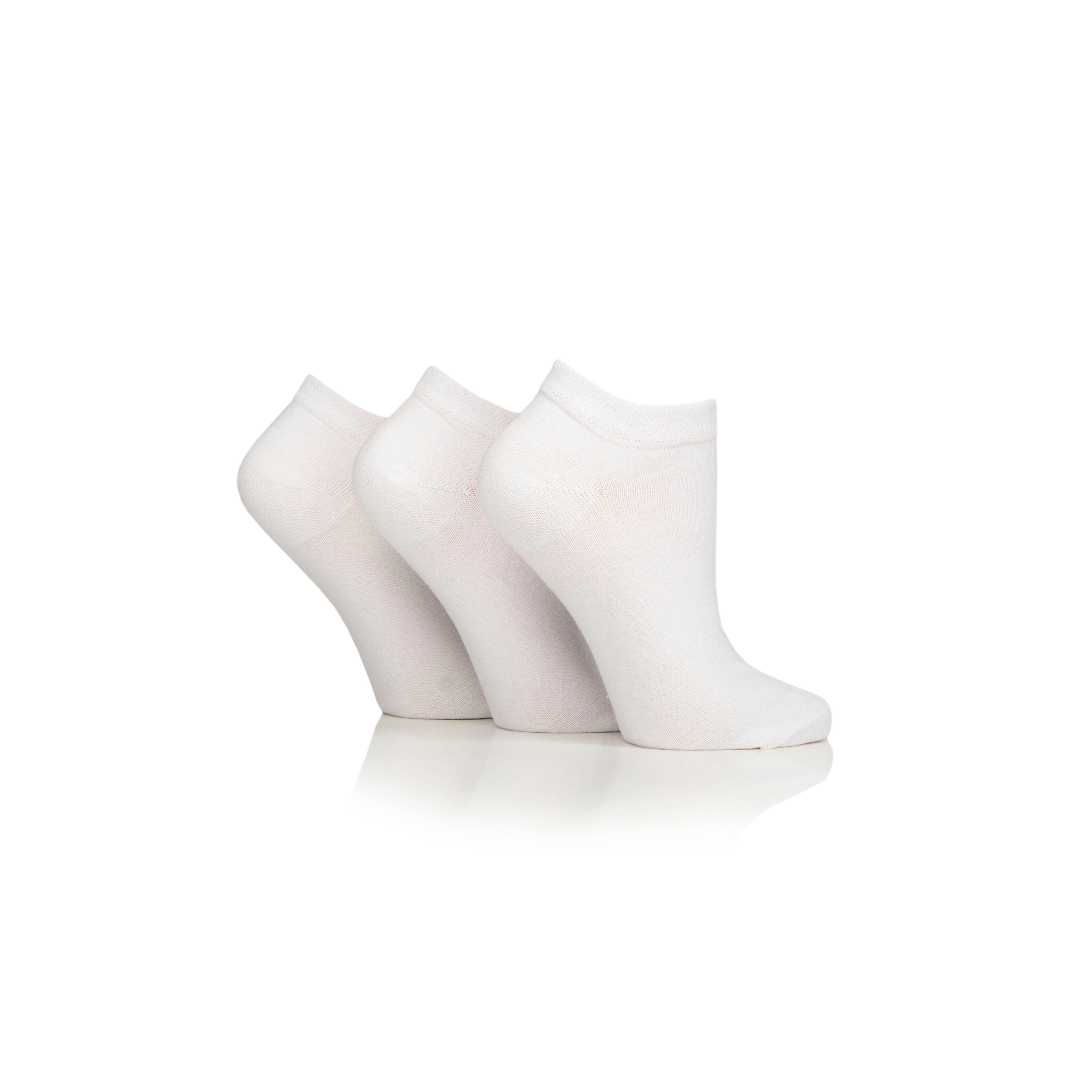 View Lot de 3 paires de chaussettes basses pour diabétiques Taille 3945 Blanc information