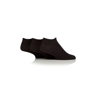 Lot de 3 paires de chaussettes basses pour diabétiques Taille 47/50 - Noir