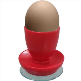 Coquetier à ventouse - Rouge - Lot de 2