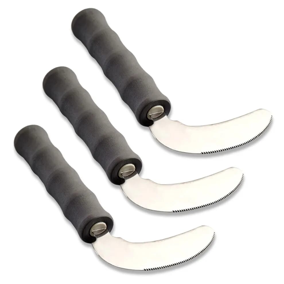 Couteau coudé avec manche en mousse