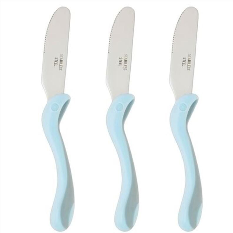Couteau ergonomique Junior Homecraft - Bleu - Lot de 3
