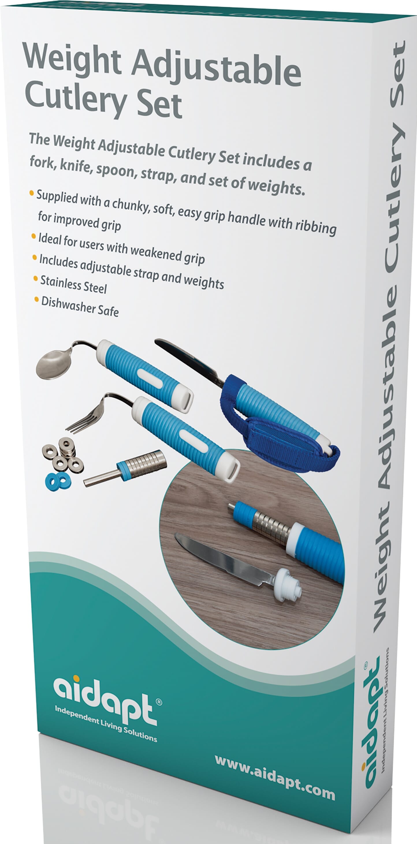 Couverts adaptés ajustables en poids