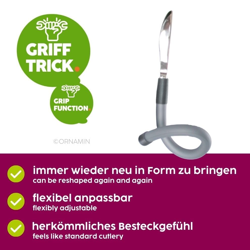 Couverts ergonomiques flexibles