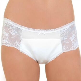 Culotte en dentelle - incontinence - Blanc - L