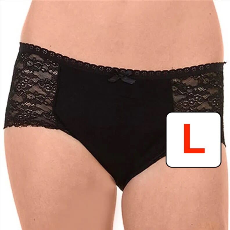 Culotte en dentelle - incontinence - Noir