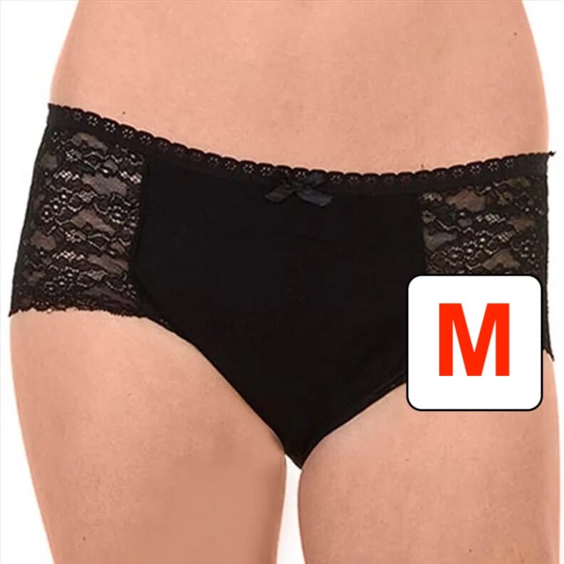Culotte en dentelle - incontinence - Noir
