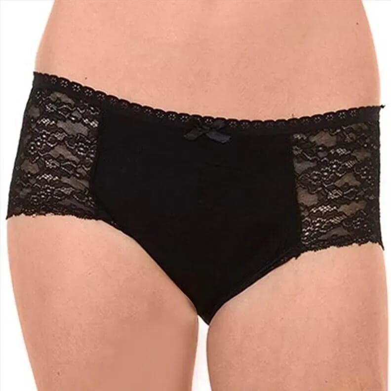 Culotte en dentelle - incontinence - Noir