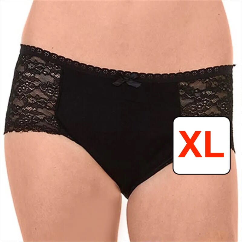 View Culotte en dentelle incontinence Noir Taille XL Lot de 3 information