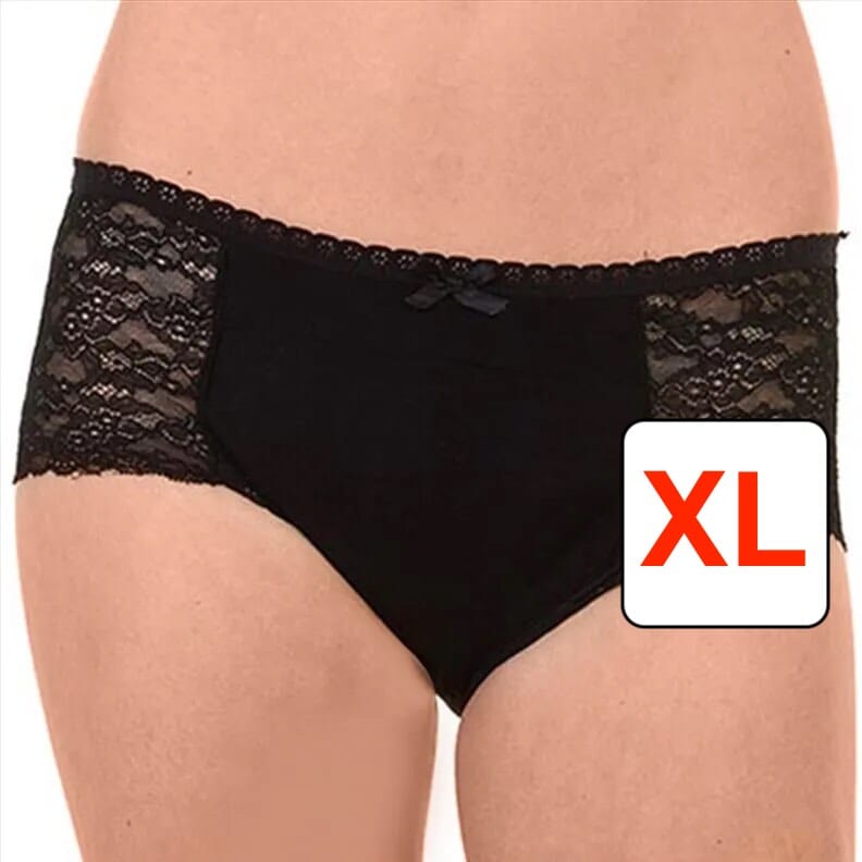 Culotte en dentelle - incontinence - Noir
