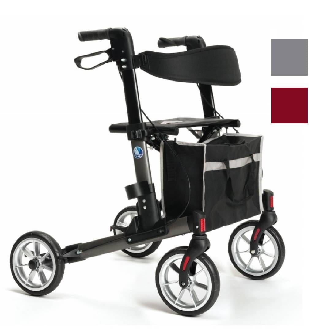 KMINA - Déambulateur Fauteuil Roulant Déambulateur 4 Roues Pliable Léger Déam