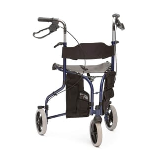 Déambulateur 3 roues avec siège Delta Evolution Bleu