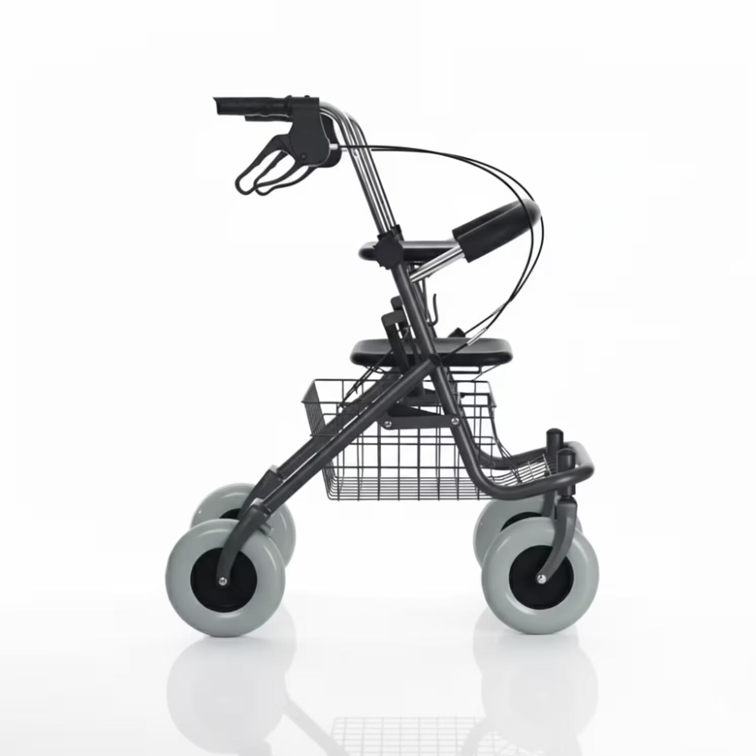 Déambulateur 4 roues avec siège et panier