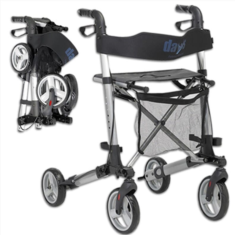 Déambulateur 4 roues léger et pliable