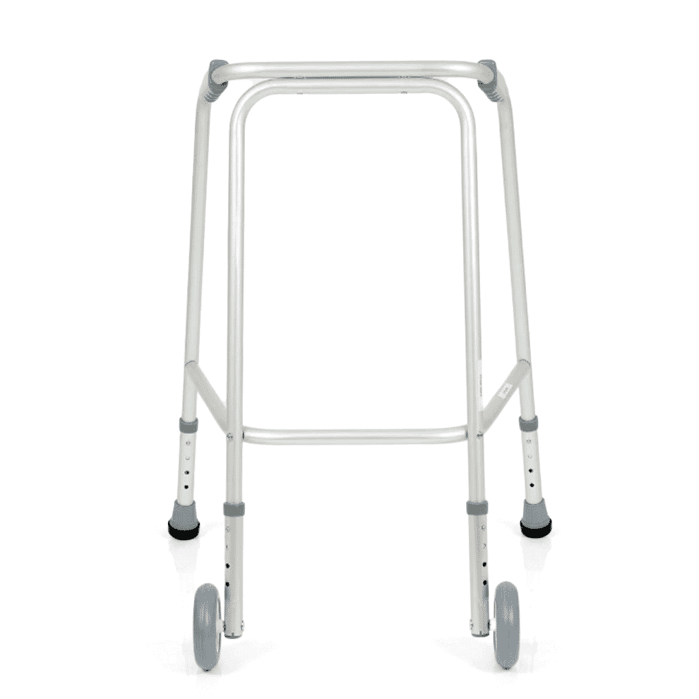 Déambulateur à roulettes réglable en hauteur
