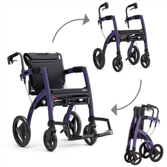 Rollz Motion - rollator et chaise roulante - Violet