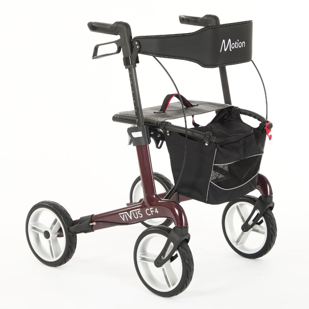 Déambulateur en fibre de carbone Vivus - Rouge