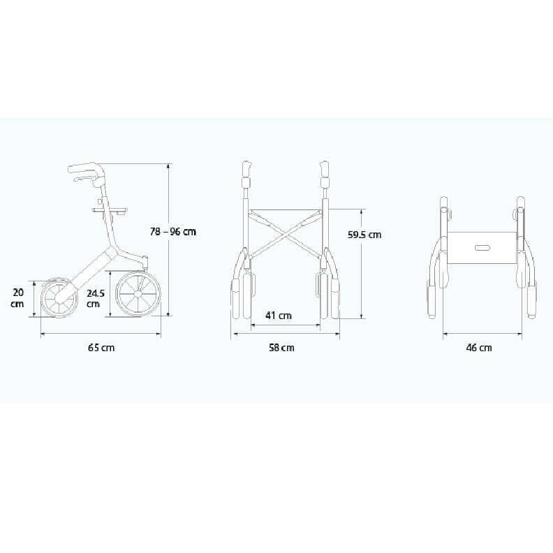 Déambulateur Let's Go Out - 4 roues pliable