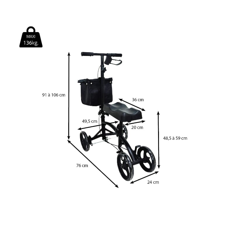 Déambulateur repose-genou