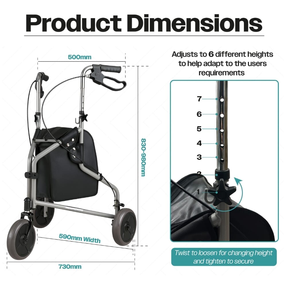 Déambulateur trois roues