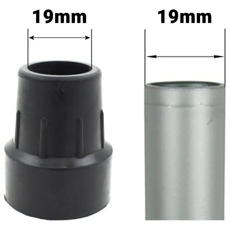 Embout béquille Ossenberg - noire - 19mm