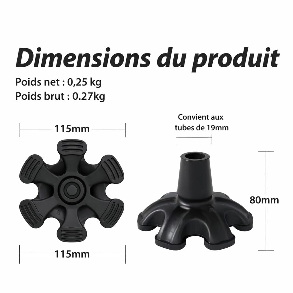 Embout de canne à large base