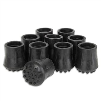 Lot de 10 embouts noirs en forme de cloche - 22 mm