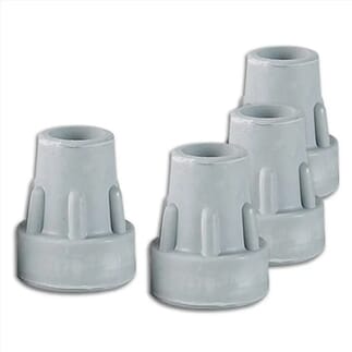 Embout pour canne gris 16 mm / Lot de 4