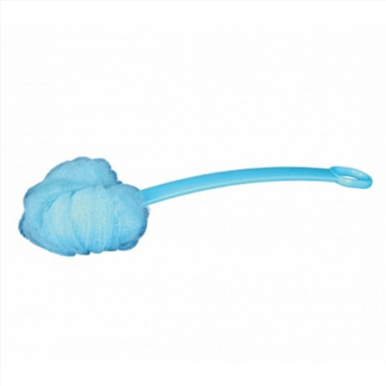 Éponge de bain à long manche incurvé