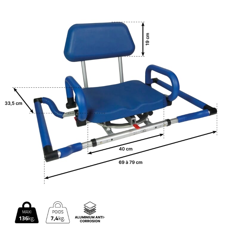 Fauteuil de bain pivotant ComfySoft
