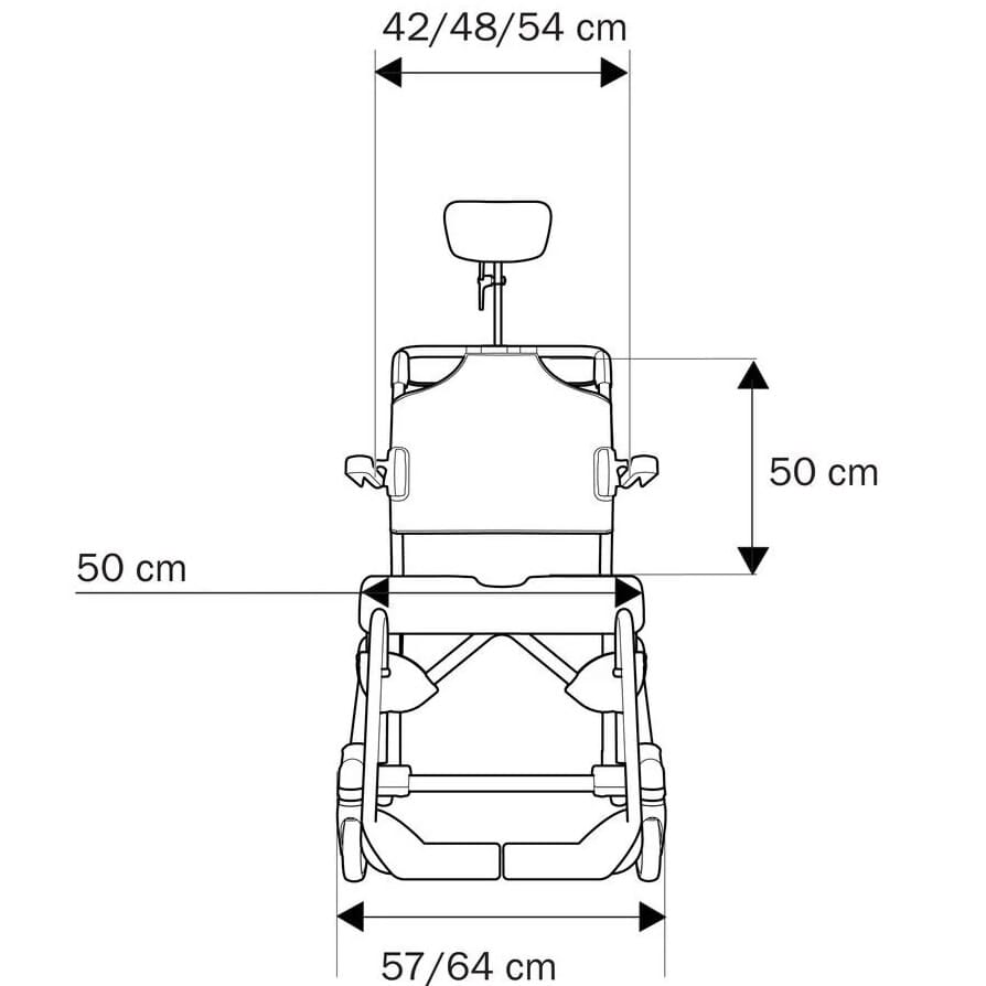 Fauteuil de douche ETAC Swift Mobil Tilt-2 inclinable