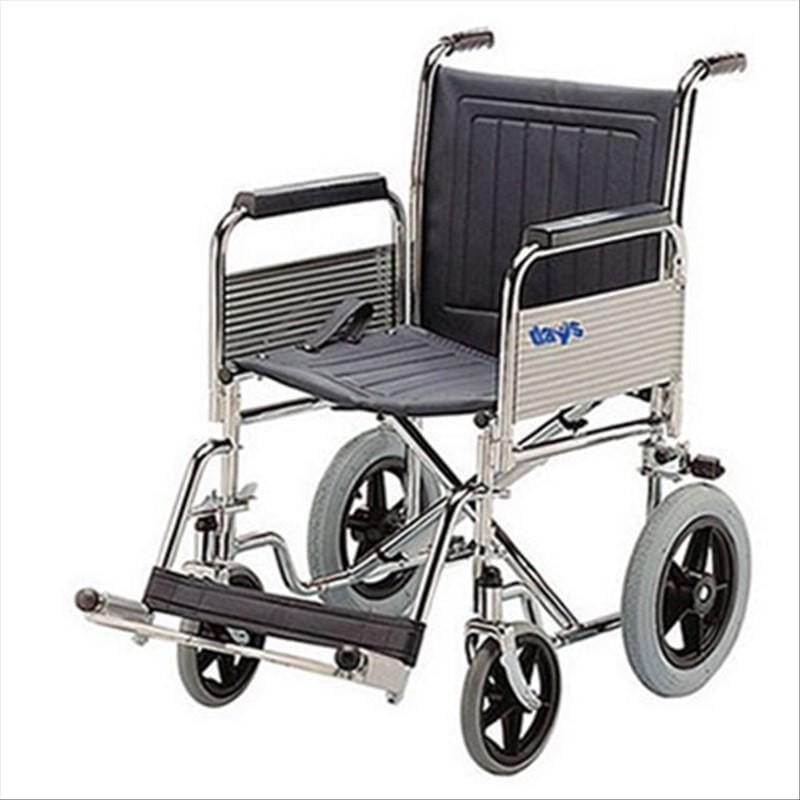Fauteuil roulant de transit, Chaise roulante légère en acier et pliable, Largueur de siège 40 cm